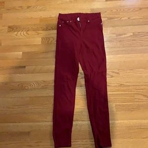 Red jeggings